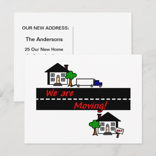 We gaan verhuizen aankondigingskaart (Voorkant / Achterkant)