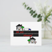 We gaan verhuizen aankondigingskaart (Staand voorkant)