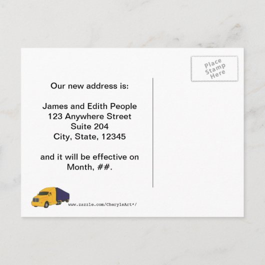 We gaan verhuizen, adreswijziging briefkaarten (Achterkant)