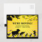 We gaan verhuizen | Bold Kleurrijke Bewegende Aank Briefkaart (Voorkant / Achterkant)