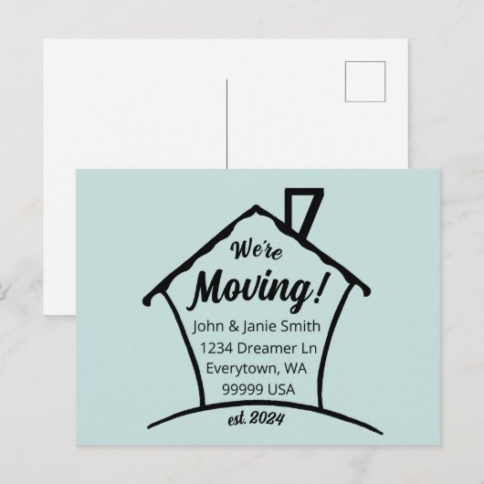 We gaan verhuizen briefkaart (Voorkant / Achterkant)