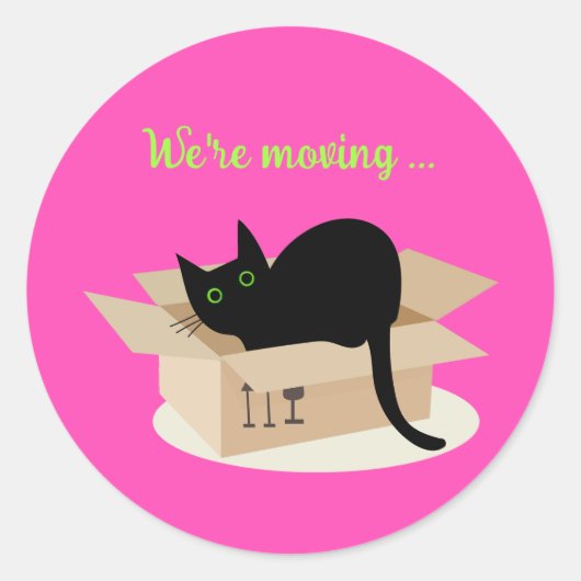 We gaan verhuizen ronde sticker (Voorkant)