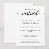We gaan virtuele quarantaine bruiloft uitnodigen kaart (Voorkant / Achterkant)