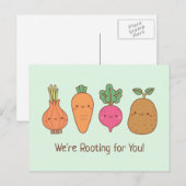We gaan voor je roetgroenten... grappige pun. briefkaart (Voorkant / Achterkant)