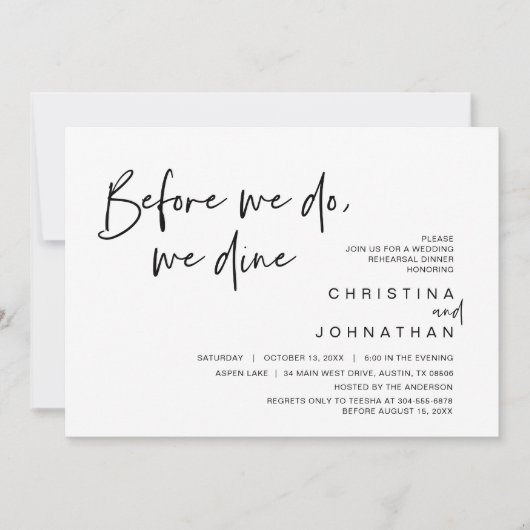 We gaan voor we dat doen in het avondeten. kaart (Voorkant)