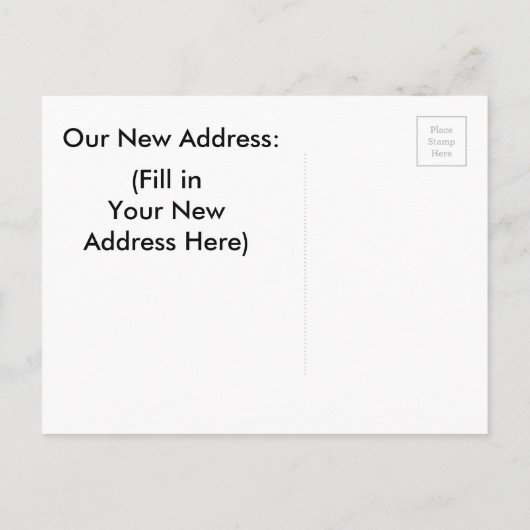 "We gaan vooruit" Briefkaart nieuwe adresaankondig (Achterkant)