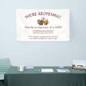 WE GAAN WEER OPEN! Bar Restaurant Relaunch Custom Spandoek (Beurs)