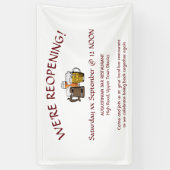 WE GAAN WEER OPEN! Bar Restaurant Relaunch Custom Spandoek (Verticaal)