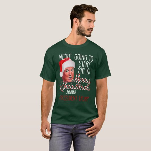 We gaan weer vrolijk kerstfeest Gezegden T-shirt (Voorkant volledig)