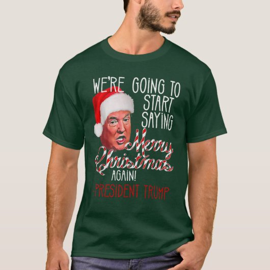 We gaan weer vrolijk kerstfeest Gezegden T-shirt (Voorkant)