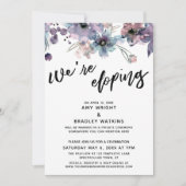 We Gaan Weg Casual Handgeschreven Waterverf Bloeme Kaart (Voorkant)