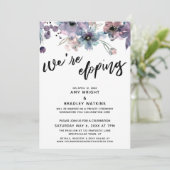 We Gaan Weg Casual Handgeschreven Waterverf Bloeme Kaart (Staand voorkant)