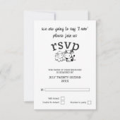 We gaan zeggen ik moo RSVP bruiloft (Voorkant)