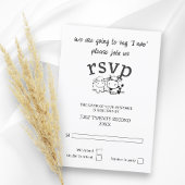 We gaan zeggen ik moo RSVP bruiloft