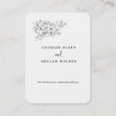 We gebruiken een online RSVP-kaart voor calligrafi Visitekaartje (Achterkant)