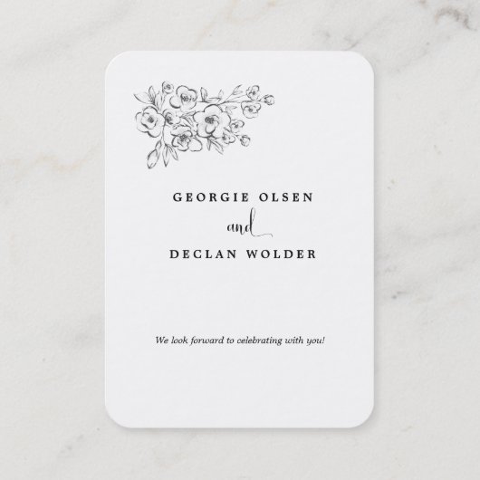 We gebruiken een online RSVP-kaart voor calligrafi Visitekaartje (Achterkant)