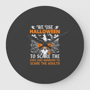 We Gebruiken Halloween Angst Geest Pompoenen Heks Grote Klok