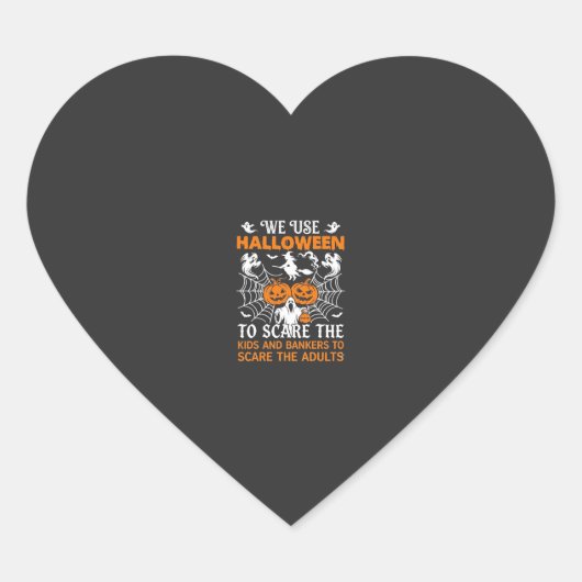 We Gebruiken Halloween Verschrikkelijke Geest Pomp Hart Sticker (Voorkant)