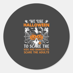 We Gebruiken Halloween Verschrikkelijke Geest Pomp Ronde Sticker