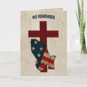We Gedenken, Militaire, Biddende Handen/Vlag Kaart