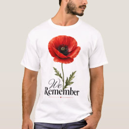 We Gedenken – Rode Klaproos Herdenkingsdag Tributo T-shirt