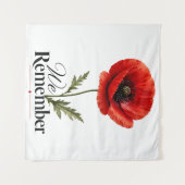 We Gedenken – Rode Klaproos Herdenkingsdag Tributo Wandkleed (Voorkant (horizontaal))