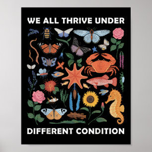 We gedijen allemaal onder verschillende neurodieve poster