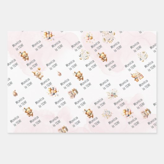 We geloven bijna, royal tedddy beer kinderen verja inpakpapier vel (Voorkant 3)