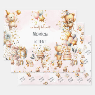 We geloven bijna, royal tedddy beer kinderen verja inpakpapier vel