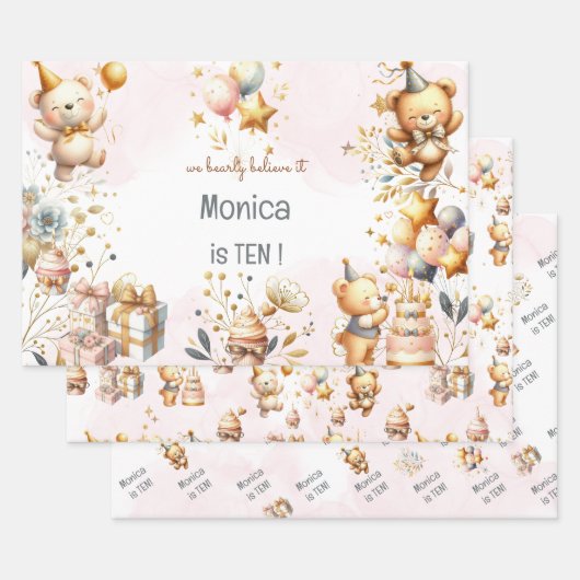 We geloven bijna, royal tedddy beer kinderen verja inpakpapier vel (Set)