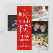 We geloven dat 100% vakantiefotokaart bedankkaart (Voorkant / Achterkant)