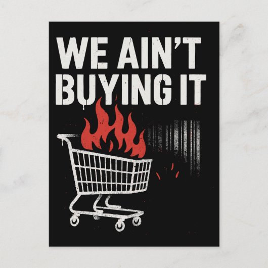 We Geloven Er Niks Van Protestontwerp Briefkaart (Voorkant)