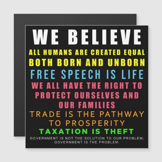 We geloven Magnet (Voorkant / Achterkant)