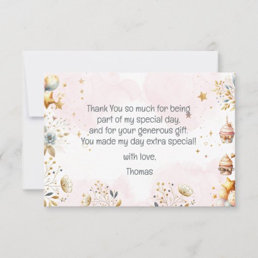 We geloven nauwelijks, koninklijke teddybeer kinde bedankkaart (Voorkant)