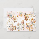 We geloven nauwelijks, koninklijke teddybeer kinde bedankkaart (Achterkant)