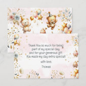 We geloven nauwelijks, koninklijke teddybeer kinde bedankkaart (Voorkant / Achterkant)