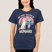 We geloven niet in mensen Tri-Blend shirt (Voorkant)