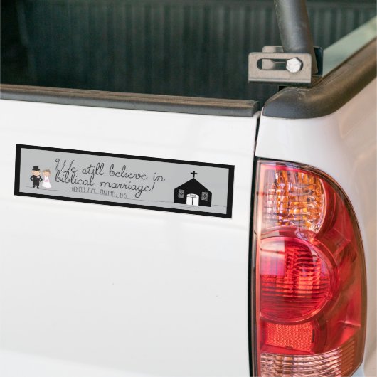 We geloven nog steeds Bride en Groom Bumpersticker (Op Truck)
