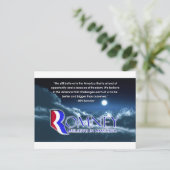 "We geloven nog steeds.." - Romney 2012 Briefkaart (Staand voorkant)