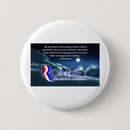 "We geloven nog steeds.." - Romney 2012 Ronde Button 5,7 Cm (Voorkant)