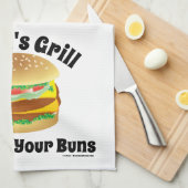 We Genieten van Je Buns Aangepaste Cheeseburger Ke Theedoek (Quarter Fold)