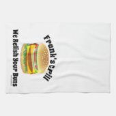 We Genieten van Je Buns Aangepaste Cheeseburger Ke Theedoek (Horizontaal)