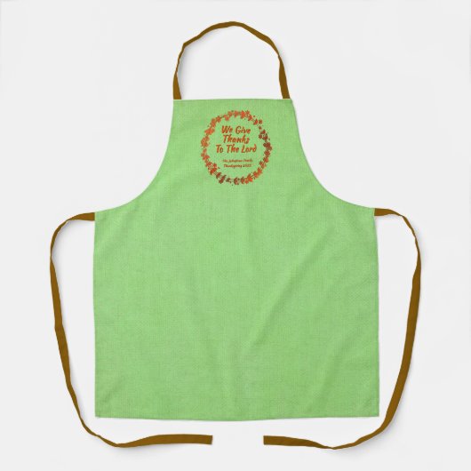 We geven Bedankt aan de Lord Wreatname-naam Schort (Voorkant)