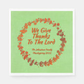 We geven Bedankt aan Lord Wreatname Medium Servet (Voorkant)