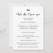 We geven de uitgestelde trouwaankondiging niet op kaart (Voorkant)