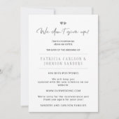 We geven de uitgestelde trouwaankondiging niet op kaart (Voorkant)