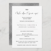 We geven de uitgestelde trouwaankondiging niet op kaart (Voorkant / Achterkant)