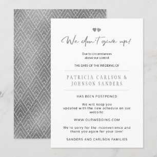 We geven de uitgestelde trouwaankondiging niet op kaart