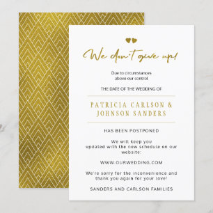 We geven de uitgestelde trouwaankondiging niet op kaart