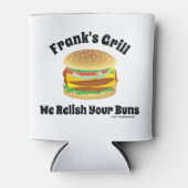 We geven je Buns grappig gepersonaliseerde Hamburg Blikjeskoeler (Voorkant)